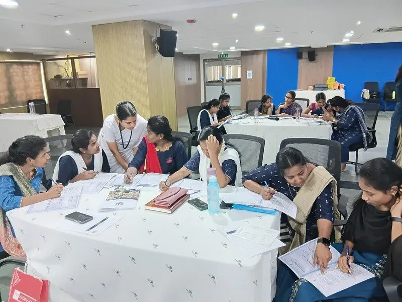 A cross-department team planning a process improvement